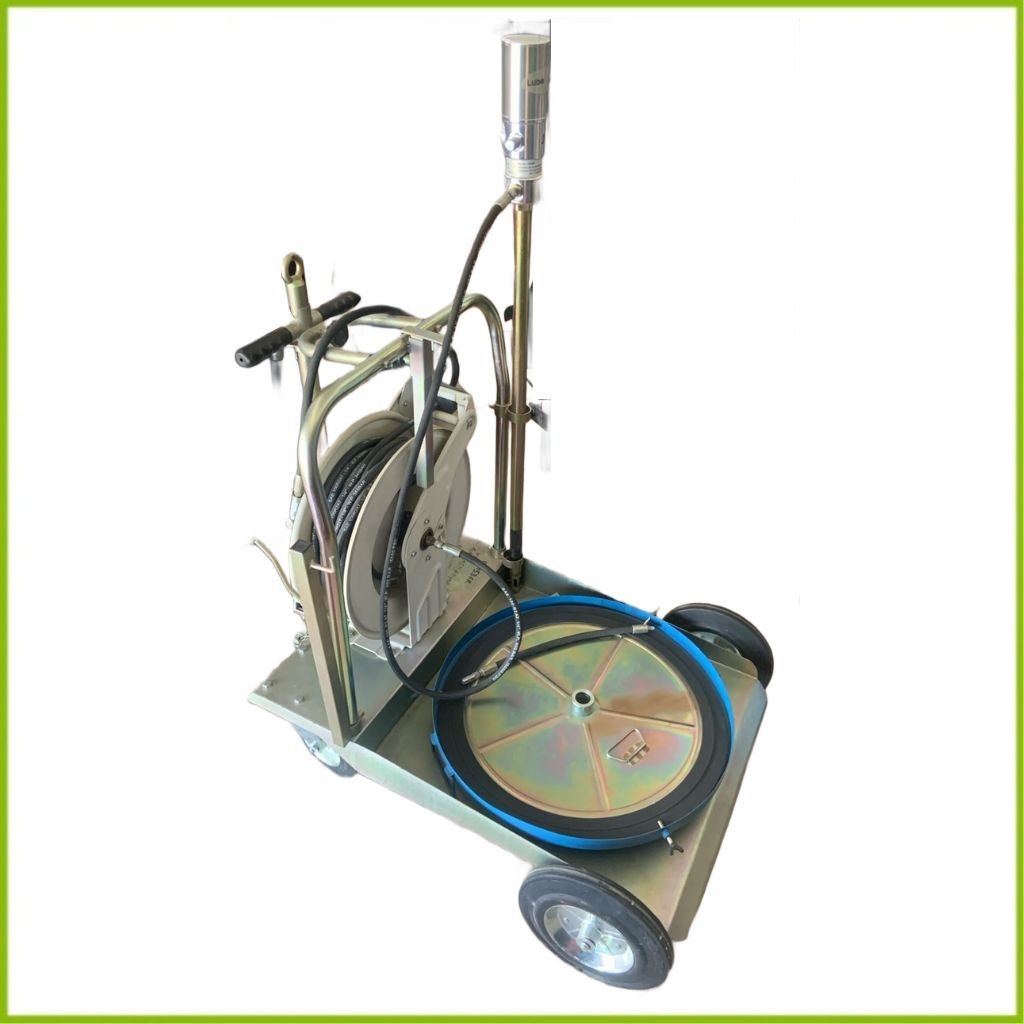 grease-pump-pneumatic-with-trolley-with-hose-reel-complete-kit