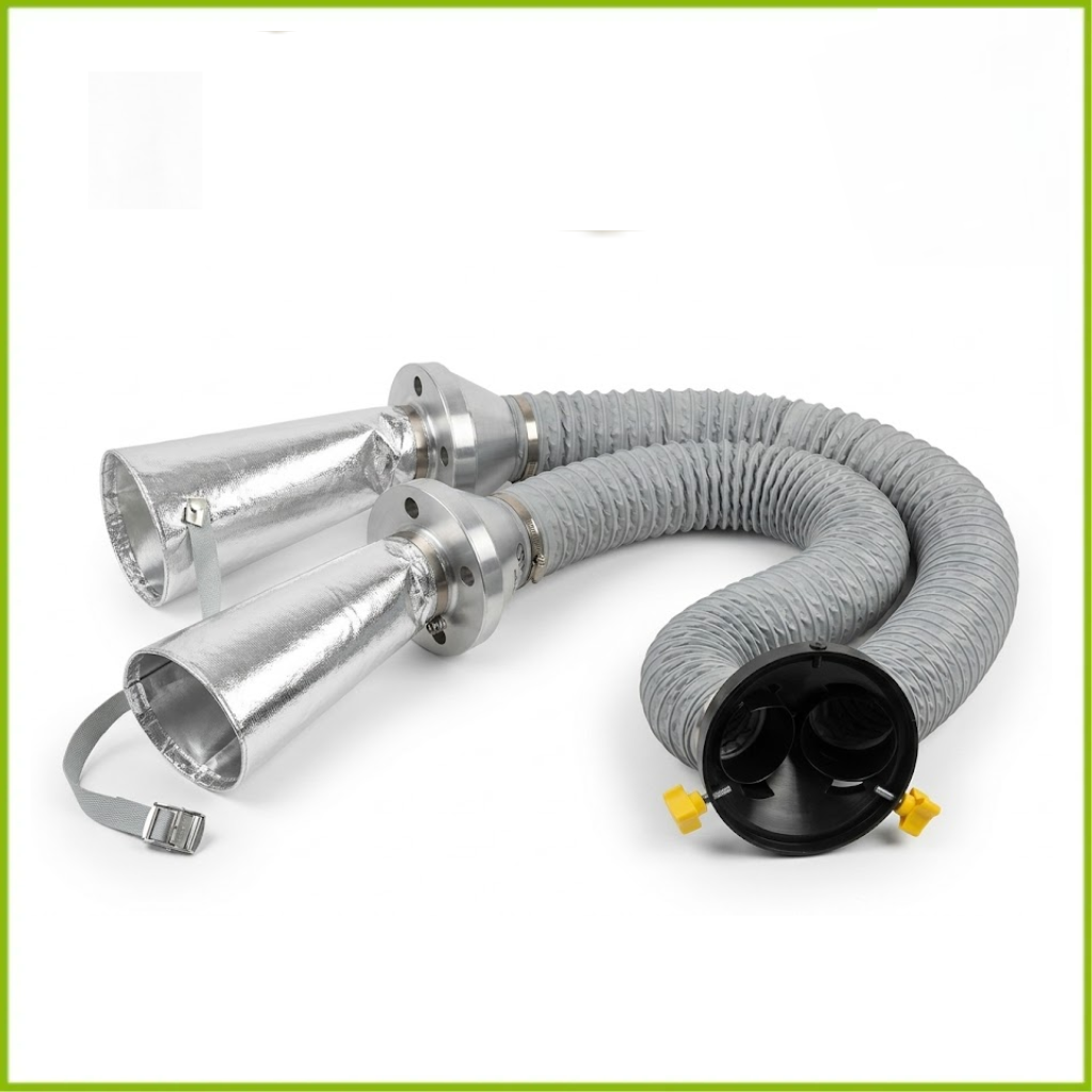 DOUBLE CONNECTOR 2 PIPES FOR EXHAUST GAS EXTRACTOR