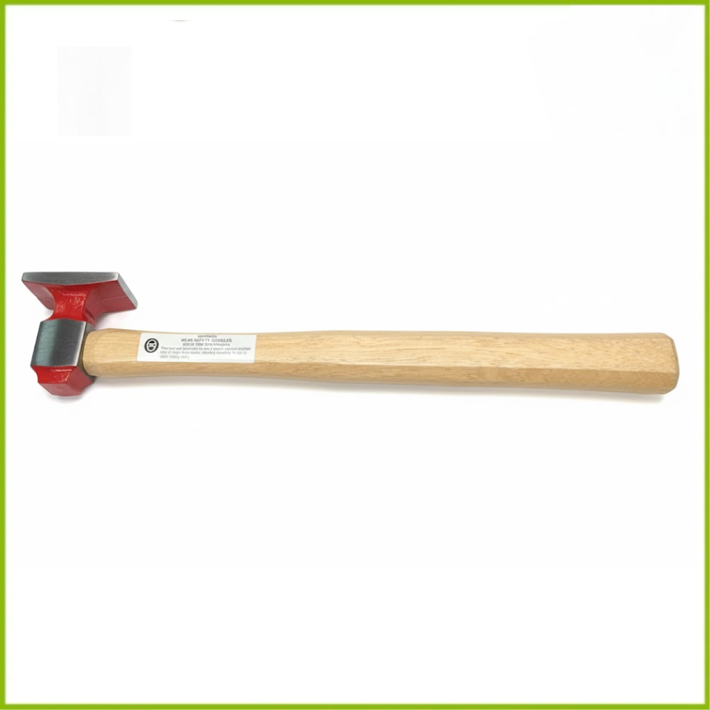 "Shop the Planishing Hammer. Made in Germany this professional tool features a dual-face design (round/square), polished alloy steel, and an ergonomic hickory handle. Perfect for high-precision bodywork and metal shaping."
